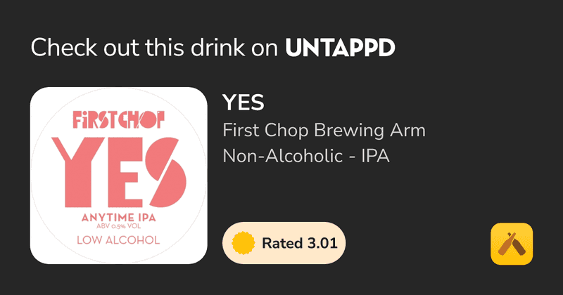 First Chop Yes Anytime IPA